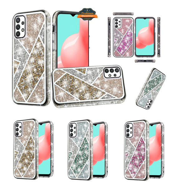 LONTECT for Galaxy A13 5G Case Glitter Sparkly Bling Shockproof Heavy Duty  Hybrid Sturdy High Impact Protective Cover Case for Samsung Galaxy A13 5G