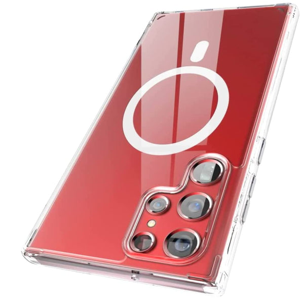 Funda transparente 3 en 1 para Samsung Galaxy S22 + (S22 Plus) marco gel  cover rojo - ✓