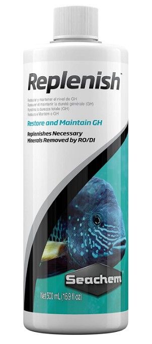 Seachem Replenish [Water Conditioners for Aquarium] 500 ml - (Treats 1,000 Gallons)