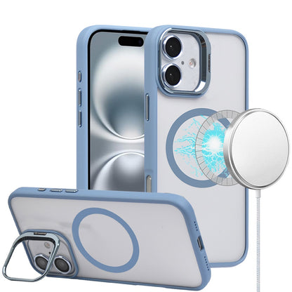 For Apple iPhone 16 Pro (6.3") Hybrid Magnetic Cool Case with Camera Stand Fits MagSafe Accessories Shockproof Case Cover