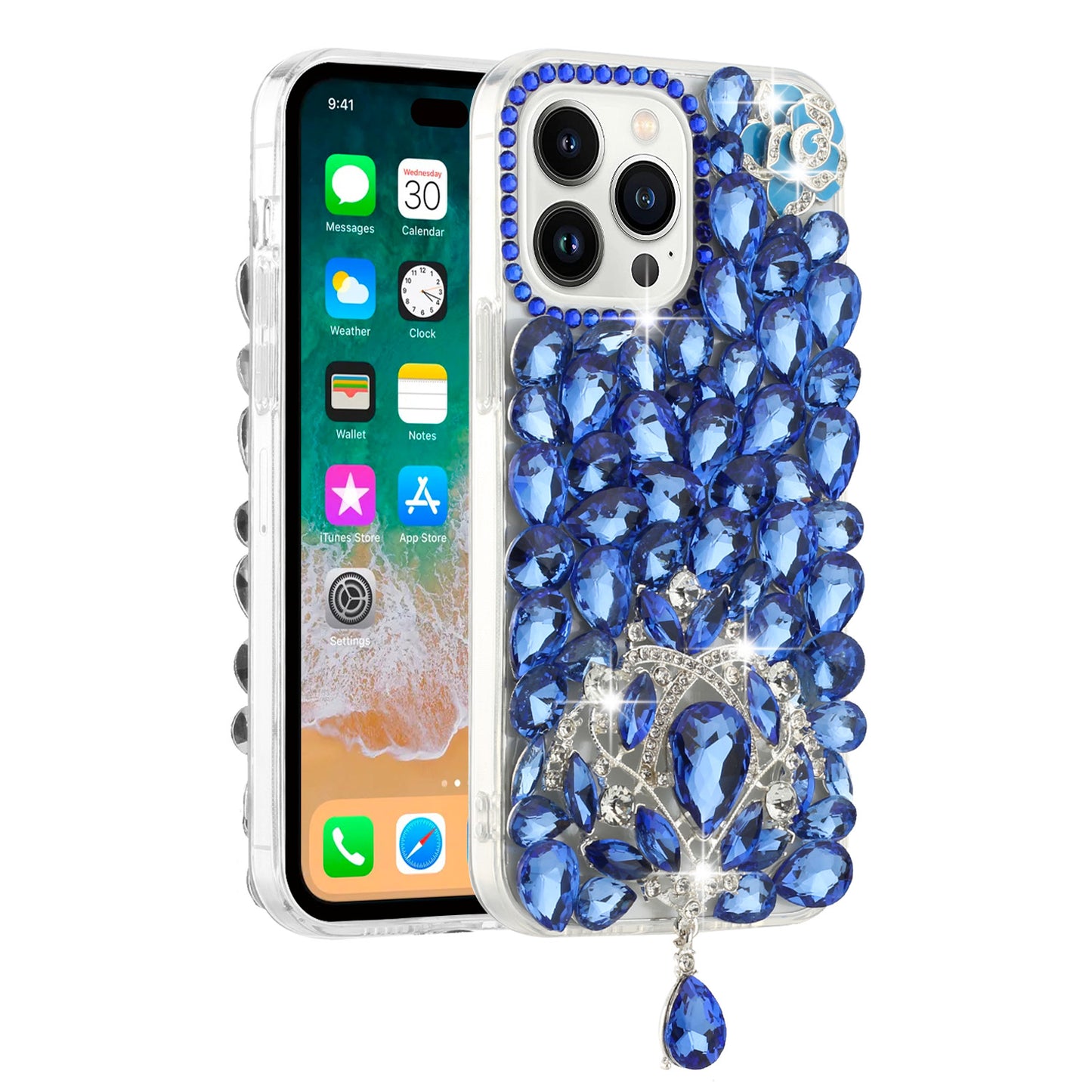 For Apple iPhone 12 / 12 Pro Hybrid Transparent TPU Circle Magnetic [Compatible with MagSafe] Shockproof Color Frame Bumper Case Cover