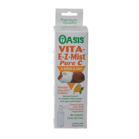 Oasis Vita E-Z-Mist Pure C Spray for Guinea Pigs [Nutritional Supplements for Small Pet] 2 oz (250 Sprays)