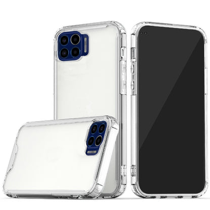 For Samsung Galaxy A06 Clear Colored Shockproof Transparent Hard PC + Rubber TPU Hybrid Bumper Shell Slim Protective Case Cover Clear