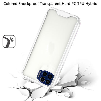 For Samsung Galaxy A06 Clear Colored Shockproof Transparent Hard PC + Rubber TPU Hybrid Bumper Shell Slim Protective Case Cover Clear