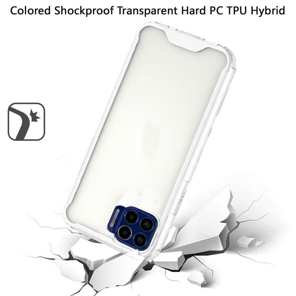 For Apple iPhone 16 Pro Max (6.9") Clear Colored Shockproof Transparent Hard PC + Rubber TPU Hybrid Bumper Shell Slim Case Cover Clear