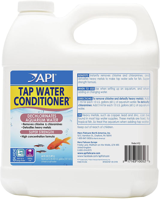 API Tap Water Conditioner Detoxifies Heavy Metals and Dechlorinates Aquarium Water [Aquarium Supplies] 64 oz