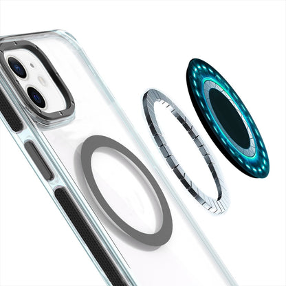 For Samsung Galaxy S23 FE /Fan Edition 5G Transparent back with Colorful Frame Strong Magnetic Circle [Compatible with Magsafe] Case Cover