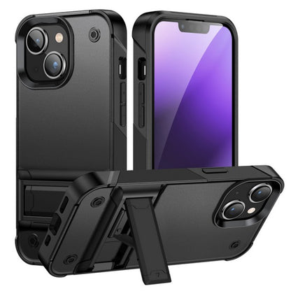 For Apple iPhone 15 Plus (6.7") Heavy Duty with Kickstand Stand Hybrid Sturdy Military Armor Durable Shockproof Bumper  Phone Case Cover