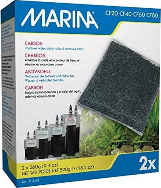 Marina Canister Filter Replacement Carbon [Aquarium Supplies] 2 count