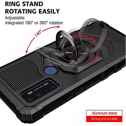 For Samsung Galaxy S24 FE /Fan Edition Hybrid Magnetic Car Mount Ring Kickstand Stand Holder Protective TPU Shockproof [Military Grade] Case Cover