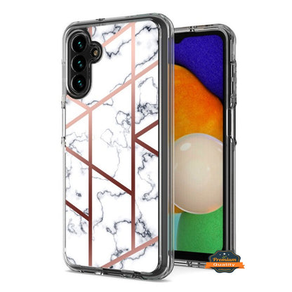 For Samsung Galaxy A16 5G Stylish Hybrid Fashion Marble Trendy IMD Design Hard Back PC Shockproof Protective Case Cover