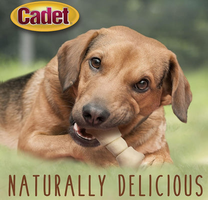 Cadet Premium Grade Beef Hide Knotted Bones 4 Inch [Dog Supplies] 1 lb