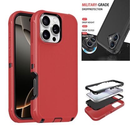 For Apple iPhone 16 Plus (6.7") 3-Layer Protection Case Shockproof Rugged Design with Enhanced Durability Hybrid Heavy Duty Protection Case Cover