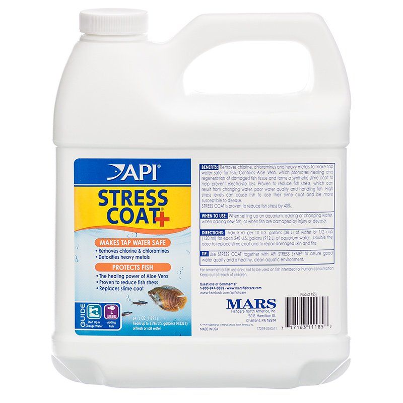 API Stress Coat Plus [Medications FW & SW] 64 oz (Treats 3,840 Gallons)