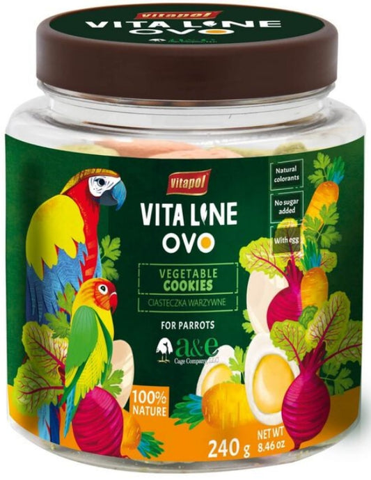 AE Cage Company Vita Line Vegtable Cookies for Parrots [Bird Supplies for Bird] 1 count