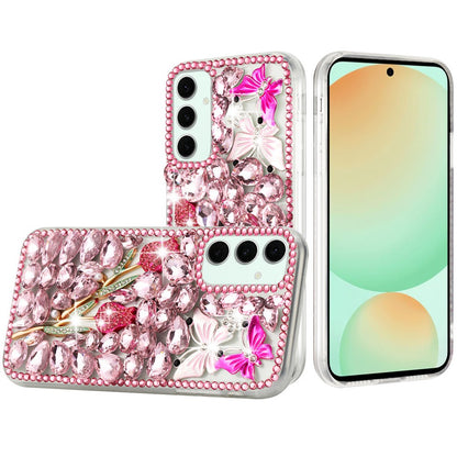 For Samsung Galaxy S24 FE /Fan Edition Bling Crystal 3D Full Diamonds Luxury Sparkle Rhinestone Hybrid Protective Case Cover