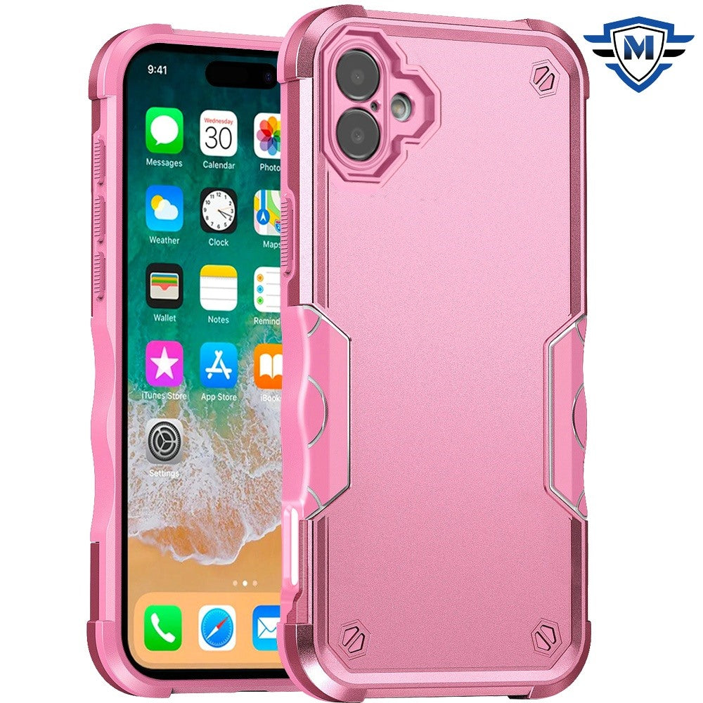 For Apple iPhone 16 Plus (6.7") Back Hybrid Slim Fit Thin Lightweight Shockproof Hard PC Bumper Frame 2in1 Armor Protection Case Cover