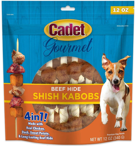 Cadet Gourmet Beef Hide Shish Kabobs [Dog Supplies] 12 oz