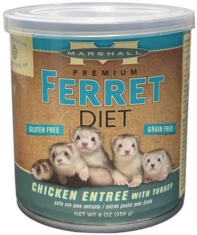 Marshall Premium Ferret Diet Chicken Entree with Turkey [Foods for Small Pet] 9 oz