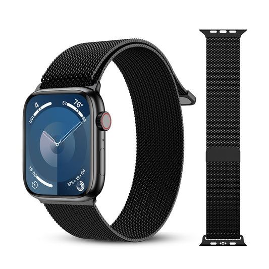 echelon Ironclad Stainless Steel Loop for Apple Watch Series 9 45mm/Watch Series 10 46mm / Watch SE (2022) 44mm - Black, Apple Watch Accessories