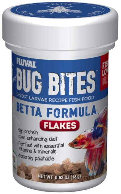 Fluval Bug Bites Betta Formula Flakes [Aquarium Supplies] 0.63 oz