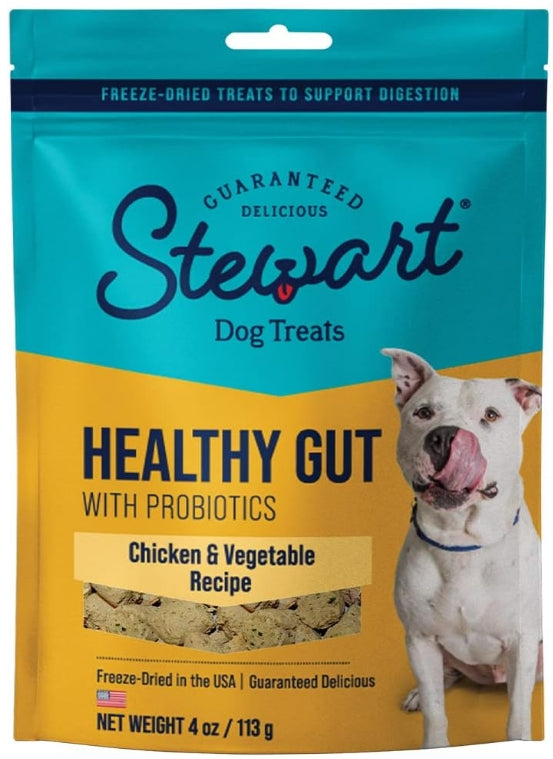 Stewart Healthy Gut Freeze Dried Chicken and Vegetable Treats with Probiotics [for Dog] 4 oz