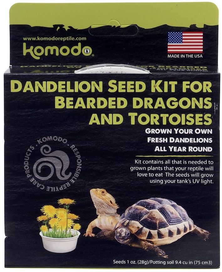 Komodo Dandelion Seed Kit for Bearded Dragons and Tortoises [Foods Dry for Reptile] 1 count