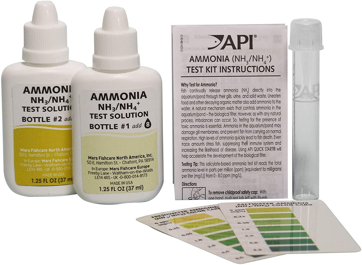 API Ammonia NH3/NH4+ Test Kit [Aquarium Supplies for Aquarium] 1 count