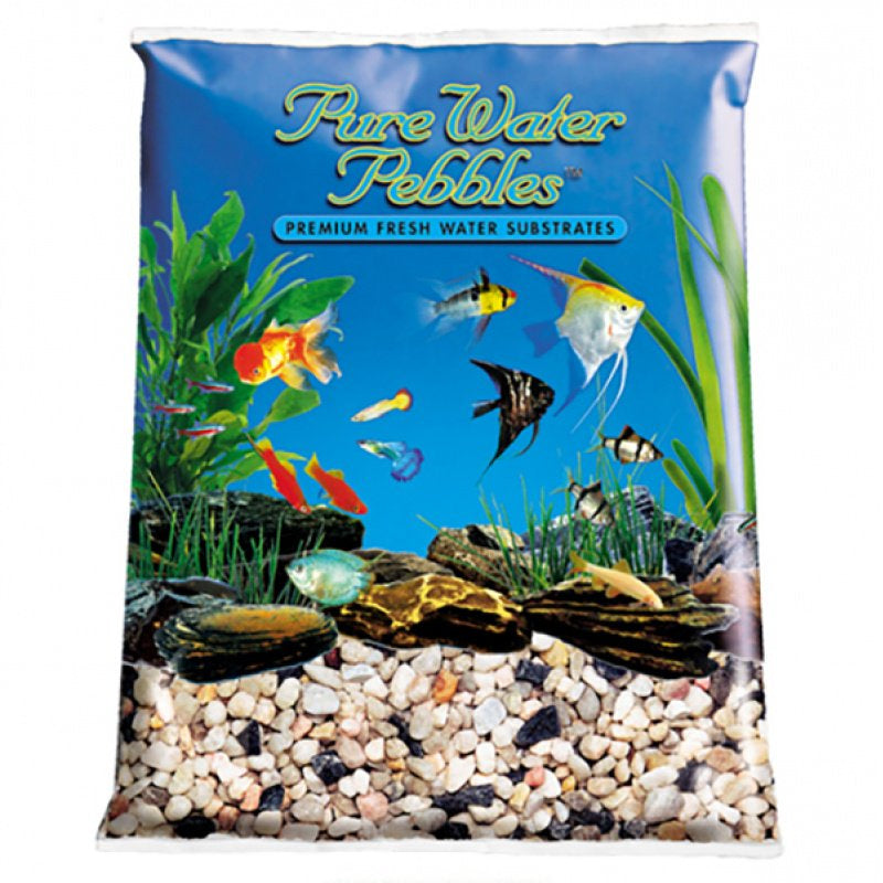 Pure Water Pebbles Aquarium Gravel Rainbow Gems [Aquarium Supplies] 5 lb