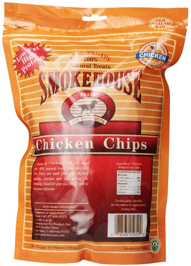 Smokehouse Chicken Chips Natural Dog Treats [Dog Supplies] 16 oz