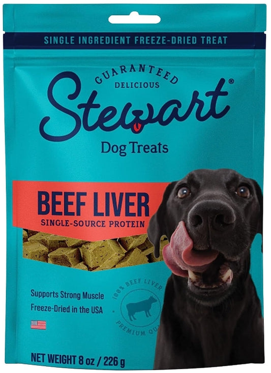 Stewart Beef Liver Freeze Dried Dog Training Treats [Dog Supplies] 8 oz