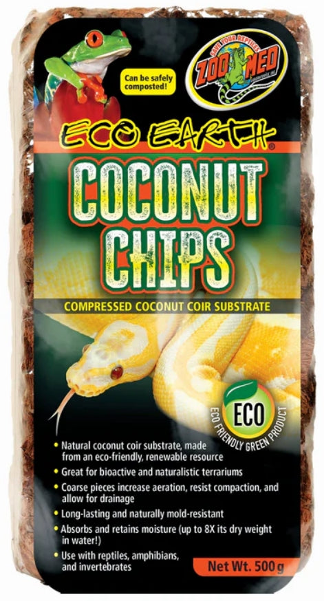 Zoo Med Eco Earth Coconut Chips Brick [Reptile Supplies] 1 count