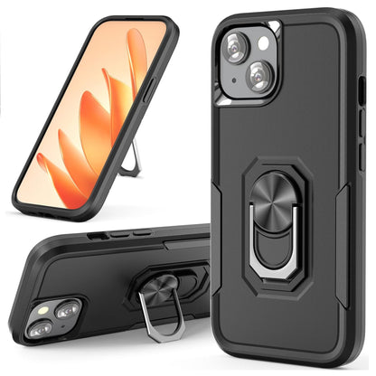 For Apple iPhone 15 (6.1") Military Grade Armor Heavy Shockproof Hybrid with Kickstand Built-in 360°Rotate Ring Stand  Phone Case Cover