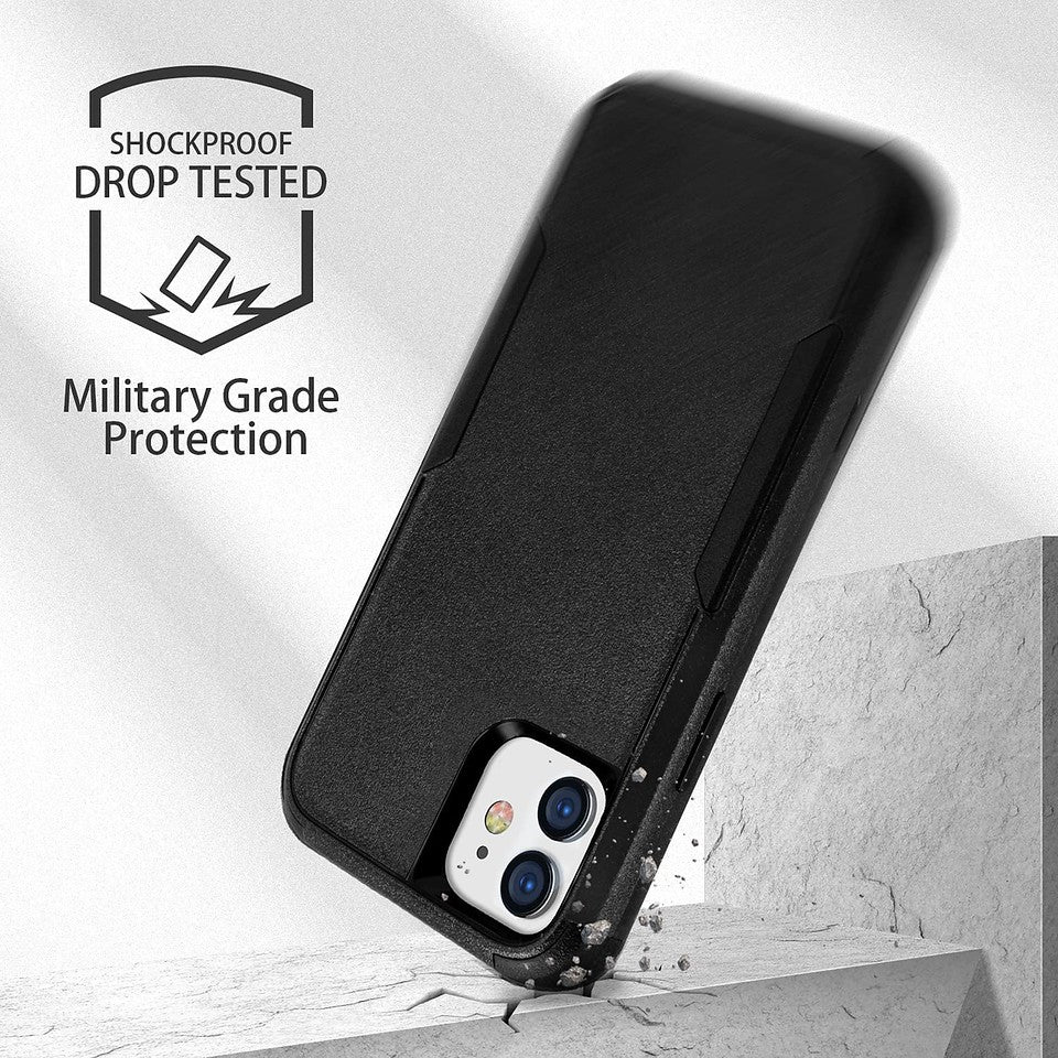 For Apple iPhone 15 (6.1") Hybrid Bumper Rugged Dual Layer Heavy-Duty Military-Grade Rubber TPU Defender Protective  Phone Case Cover