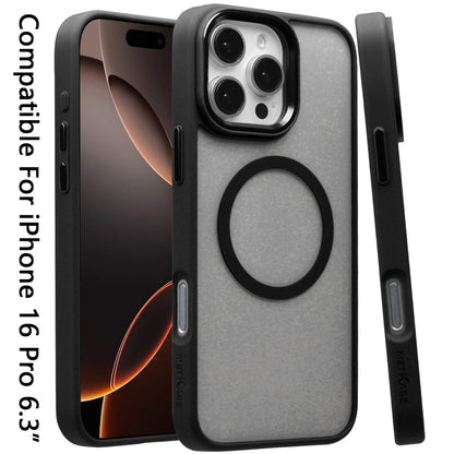 For Apple iPhone 16 Pro (6.3") Magnetic Protective Hybrid Case with MagSafe Compatible Bumper Shockproof Case Cover