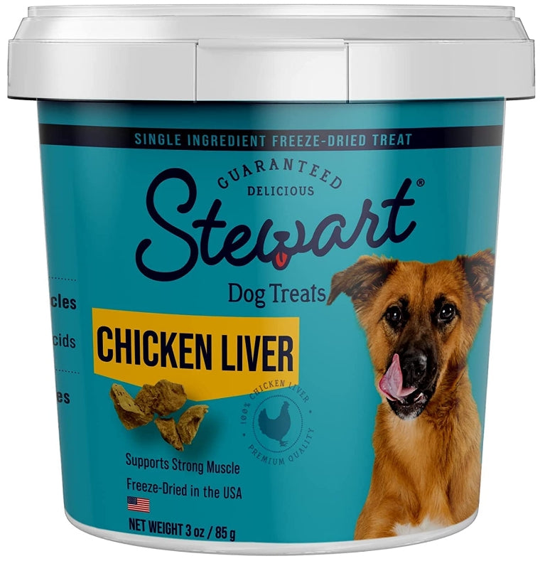 Stewart Freeze Dried Chicken Liver Treats [Dog Supplies] 3 oz