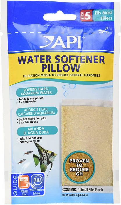 API Water Softener Pillow Size 5 Filtration Media to Reduce General Hardness [Aquarium Supplies] 1 count