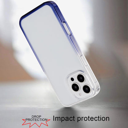 For Apple iPhone 12 / 12 Pro Transparent Two Tone Gradiant Magnetic Space [Compatible with Magsafe] Hybrid Shockproof Protective Case Cover