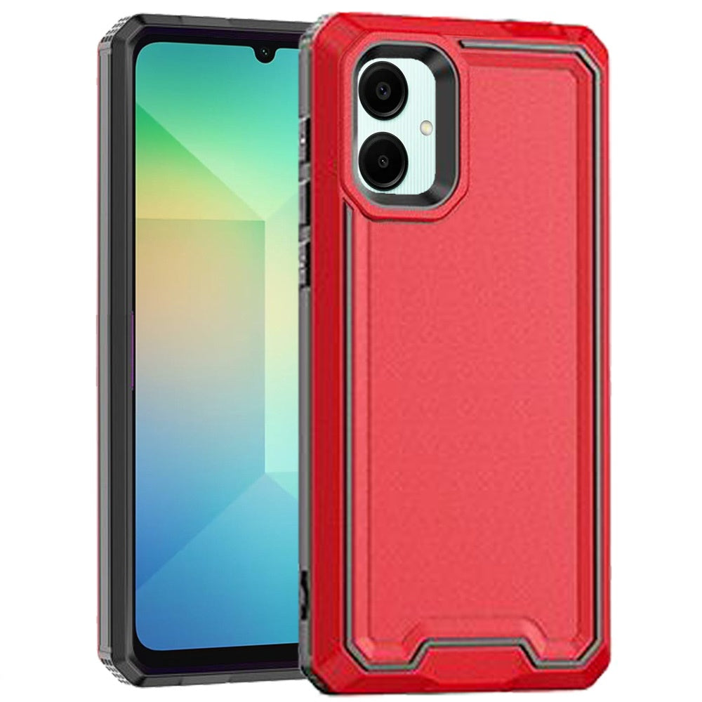 For Samsung Galaxy A06 Tough Modern Fused Hybrid Armor Hard PC + TPU Rubber Shockproof Drop Impact Protection Case Cover