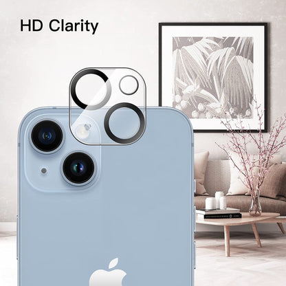 For Apple iPhone 15 (6.1") Tempered Glass Camera Lens Protector Ultra HD, 9H Hardness, Scratch Resistant Back Camera Protection Clear Phone Case Cover