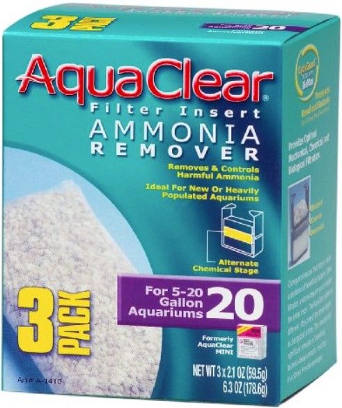 Aquaclear Ammonia Remover Filter Insert [Ammonia Removers] Size 20 - 3 count