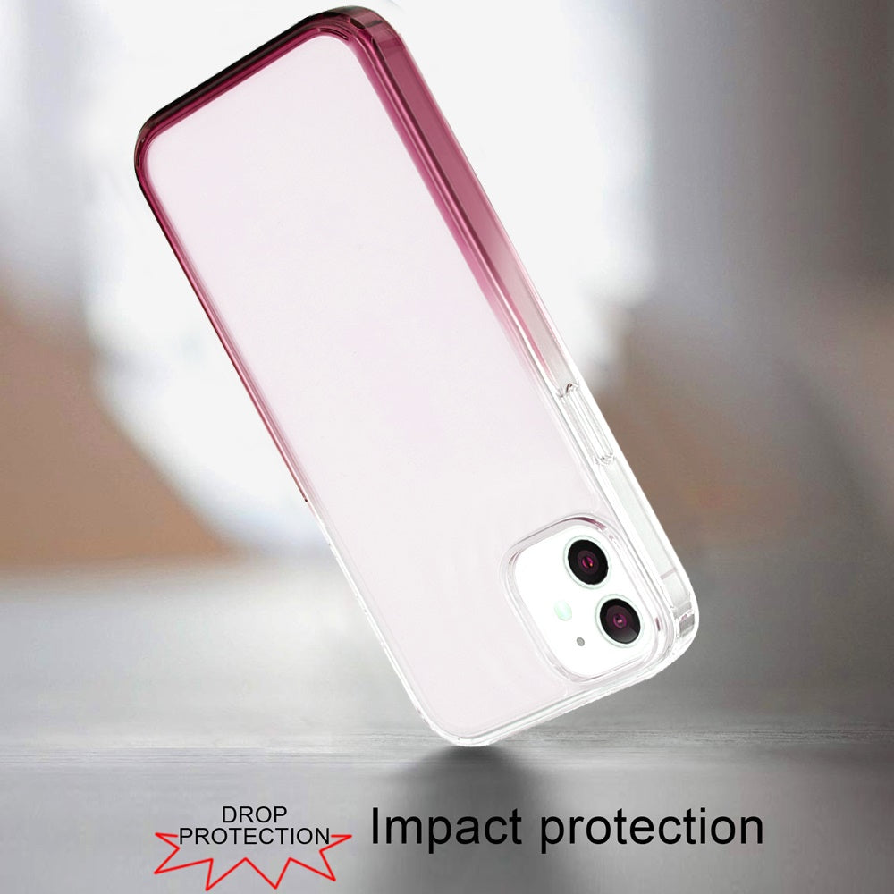 For Apple iPhone 12 / 12 Pro Premium Gradiant Space Two Tone Hybrid TPU Magnetic [Compatible with Magsafe] Shockproof Protective Case Cover