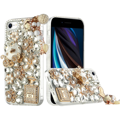 For Apple iPhone 16 (6.1") Bling Crystal 3D Full Diamonds Luxury Sparkle Rhinestone Hybrid Protective Case Cover