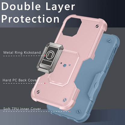 For Samsung Galaxy S24 FE /Fan Edition Hybrid 2 in 1 Hard PC TPU Heavy Duty Rugged Bumper Shockproof with Magnetic Ring Kickstand Case Cover