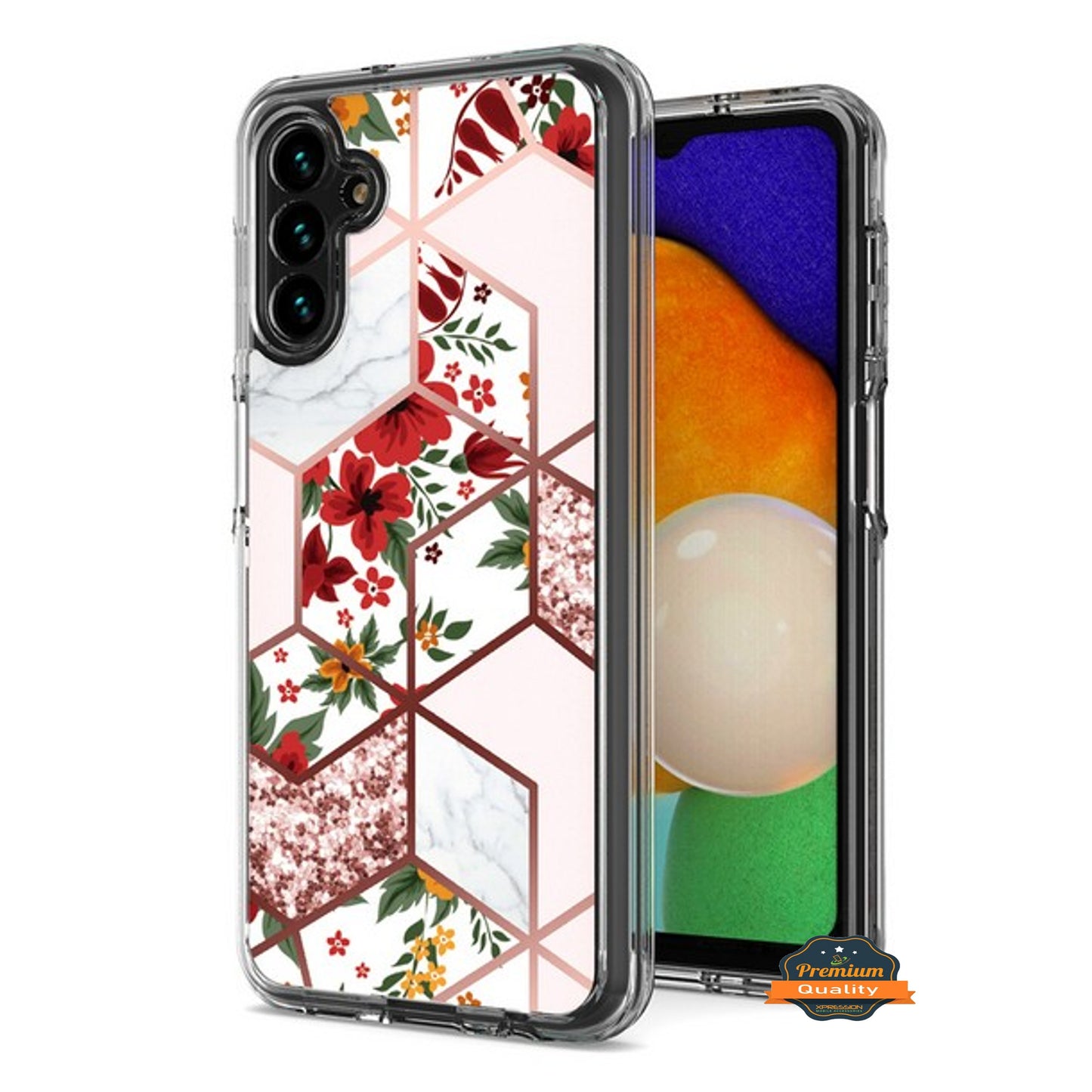 For Samsung Galaxy A16 5G Stylish Hybrid Fashion Marble Trendy IMD Design Hard Back PC Shockproof Protective Case Cover