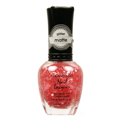 KLEANCOLOR Glitter Matte Nail Lacquer [Nail Polish] Blush Pink