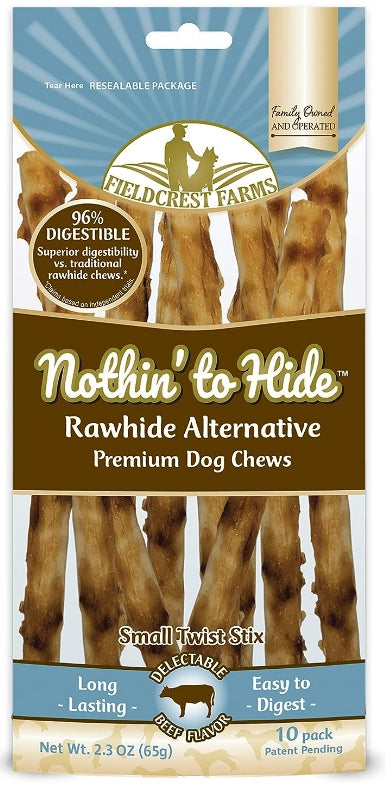 Fieldcrest Farms Nothin to Hide Beef Twist Stix Small [Dog Supplies] 10 count