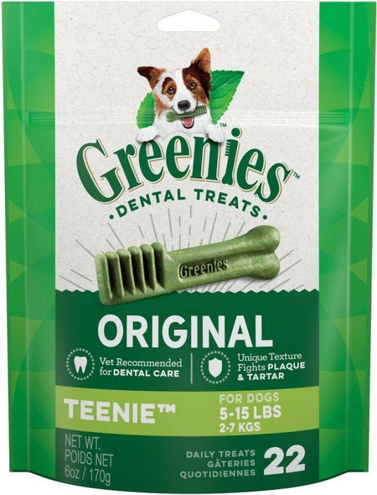 Greenies Teenie Dental Dog Treats [Treats Packaged for Dog] 22 count