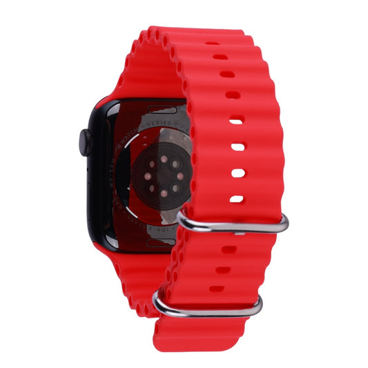 echelon ComfyFit Silicone Strap for Apple Watch Series 9 45mm/Watch Series 10 46mm / Watch SE (2022) 44mm - Red, Apple Watch Accessories