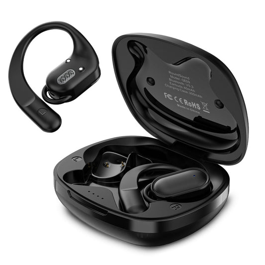 echelon RoundSound Open-Ear True Wireless Earbuds - Black, Bluetooth